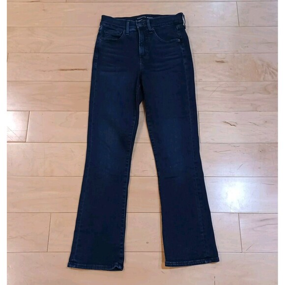 Veronica Beard Denim Carly Kick Flare High Rise Jeans In Dark Ink Blue Wash 25 - Picture 2 of 8